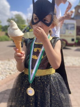 Girl eating an ice cream
